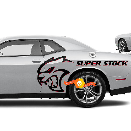 Hellcat Super Stock Side Vinyl Decals for Dodge Challenger or Charger