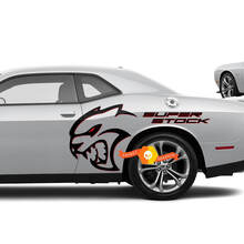 Two colors Hellcat Red Eye Super Stock Side Decals Stickers For Dodge Challenger Redeye or Charger
 2