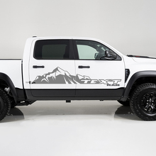 Huge Mountain & Custom Text Side Vinyl Decal Sticker for Dodge Ram 1500_3
