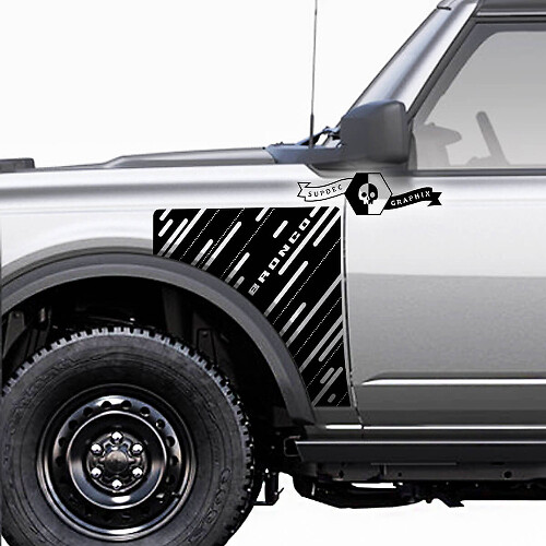 Everglades Style Side Panel Vinyl Decal Graphic Sticker Pair for Ford Bronco