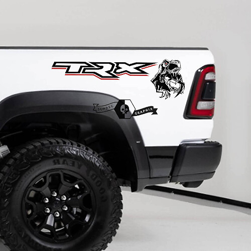 TRX Logo Bedside Vinyl Decal Kit for Dodge Ram TRX 2020-2023 