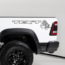 T-Rex Eating Raptor Rear Side Vinyl Decals Kit for Dodge Ram TRX 2020-23_2