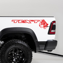 T-Rex Eating Raptor Rear Side Vinyl Decals Kit for Dodge Ram TRX 2020-23_3