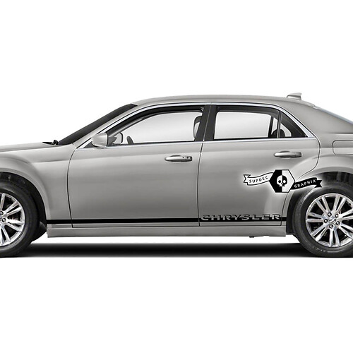 2X Chrysler 300 Side Doors Rocker Panel Graphics Car Vinyl Decal Sticker
