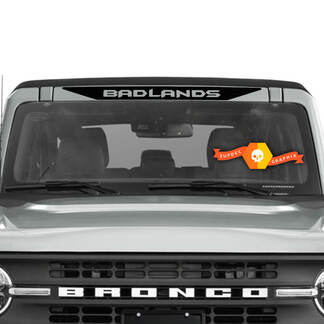 Badlands Logo Vinyl Decal Above Windshield Banner Bronco
