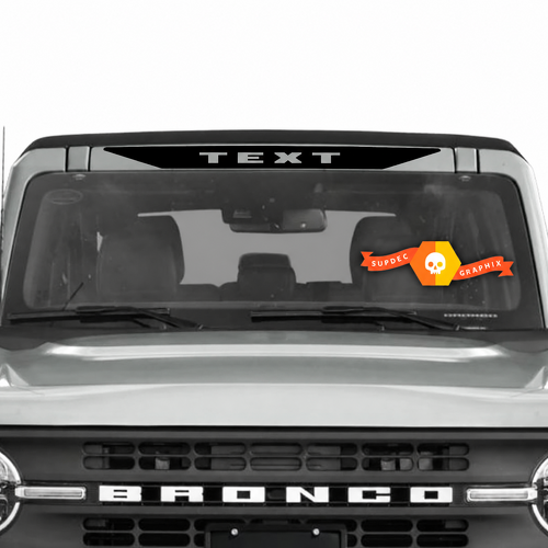 Custom Text Windshield Banner Vinyl Sticker Decal for Musclecar horse power truck 12982