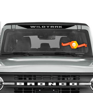 Bronco Wildtrak Logo Vinyl Decal Above Windshield Banner
