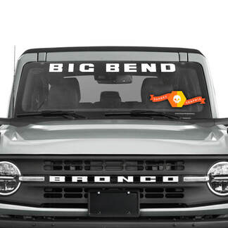 Bronco Big Bend Logo Vinyl Decal Windshield Banner
