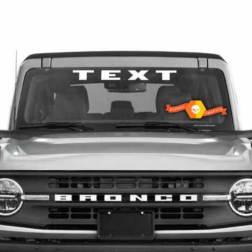 Custom Text Windshield Banner Vinyl Sticker Decal for Musclecar horse power truck 12989
