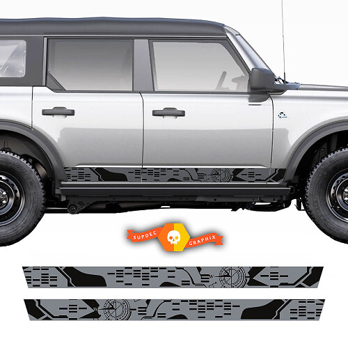 Compass Side Stripes Vinyl Decal for Musclecar horse