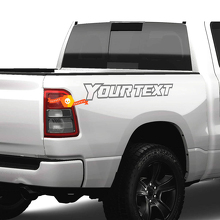 Custom Text Outline Bedside Vinyl Decal Sticker for Dodge Ram 1500_2