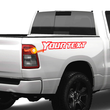 Custom Text Outline Bedside Vinyl Decal Sticker for Dodge Ram 1500_3