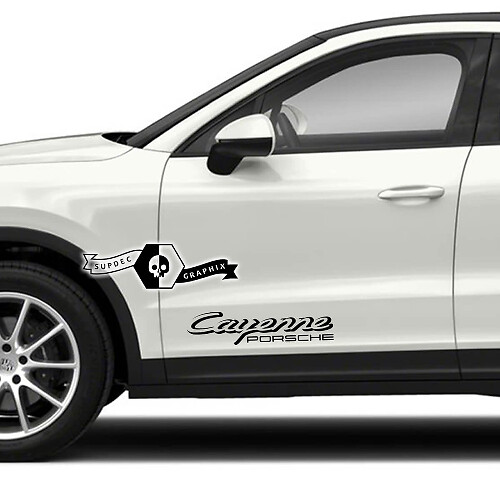 2x Porsche 2023 Porsche Cayenne  Doors Decal Stickers
