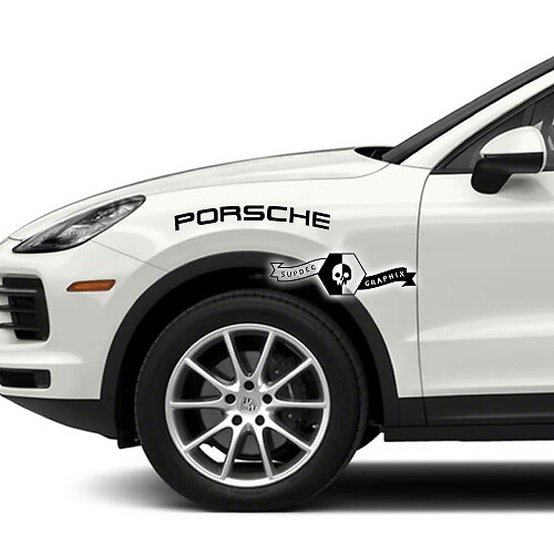 2x Porsche 2023 Porsche Cayenne  Doors Decal Stickers
