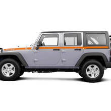Pair Jeep Wrangler Retro All Over The Car Length Decal Sticker Side Door Graphics  Wrangler JK 2 or 4 Door
 2