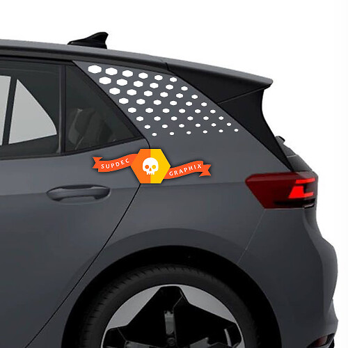 Tapering Dots Side Pillar Vinyl Decal Sticker for Volkswagen ID.3