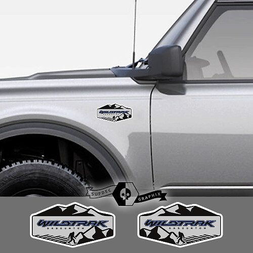 Sasquatch Mountain Emblem Vinyl Decal for Musclecar Bronco Wildtrak