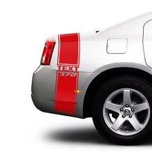 Custom Text 370 Stripes Bedside Trunk Vinyl Decal Sticker for Dodge Charger 2009-2015_2