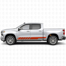 Slanted Racing Door & Rocker Panel Vinyl Stripes for Chevrolet Silverado 1500 T1XX 2019-2026_4