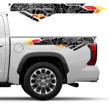 Kit d'autocollants en vinyle pour capot, coffre, hayon à motif de carte topographique pour Toyota Tundra XK70 2021+ 3