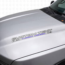 7.3L Turbo Diesel V8 Outline Lettering Hood Vinyl Decal for Musclecar truck_2