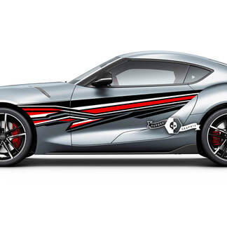 Toyota Supra MKV A90 A91 Doors Side Lines Stripes Racing Graphics Decals Stickers
