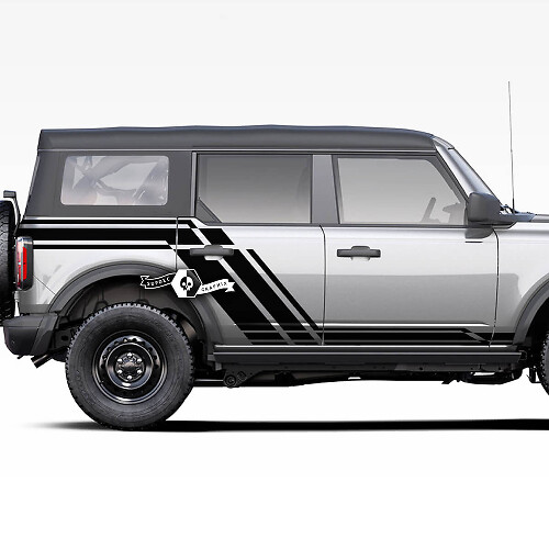 Pair of  Doors Side Doors - Rocker Panel Graphics Splash Decals Stickers for Ford Bronco 20212022 2023
