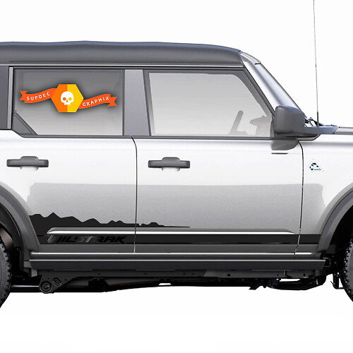 Pair of  Doors Side Mountain Rocker Panel Graphics Splash Decals Stickers for Ford Bronco 20212022 2023
