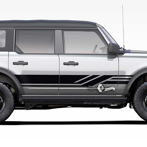 Pair of  Doors Side Stripes Decals Lines Stickers for Musclecar horse 2021 2022 2023
