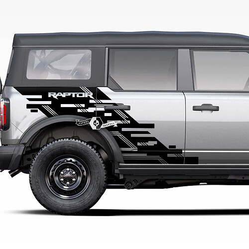 Side Fender Ford Bronco Raptor Graphics Splash Decals Stickers
