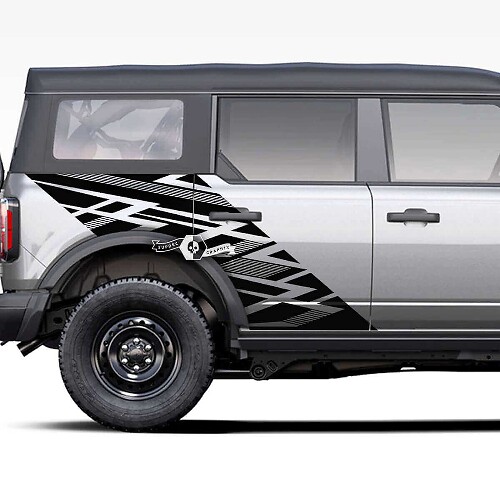 Side Bed Musclecar horse Rear Fender Graphics Splash Decals Stickers
