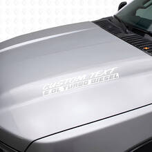 6.0L Turbo Diesel Hood Vinyl Decals Kit For Musclecar F250 F350 _5