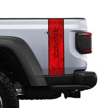 Personnalisé Texte Carte Topographique Autocollants Vinyle Bande Latérale Arrière pour Jeep Gladiator JT Rubicon Mojave 3