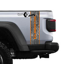 Jeep Gladiator Logo Topographic Map Rear Side Stripe Vinyl Graphics 3 colors
 2