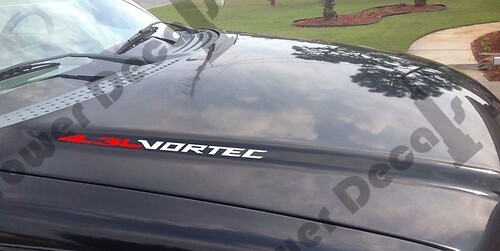 4.3L Vortec Hood Vinyl Decal Sticker for Chevrolet Silverado