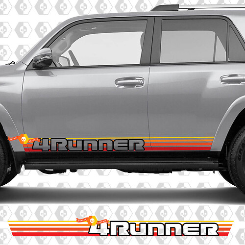 Vintage Style Stripes Rocker Panel Vinyl Decal Sticker for Toyota 4Runner