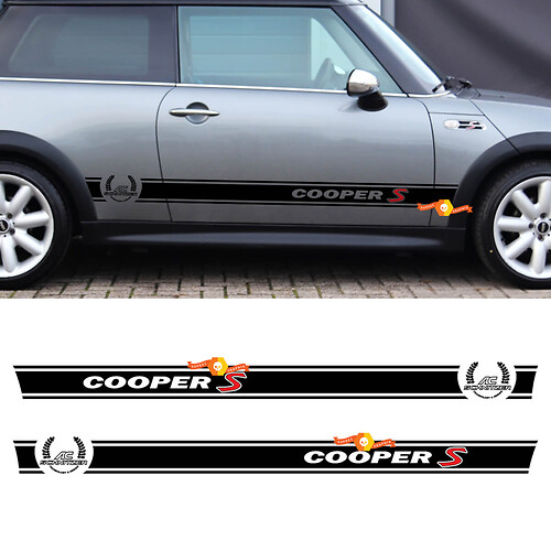 Branded Outline Stripes Side Vinyl Decal Sticker for MINI Cooper