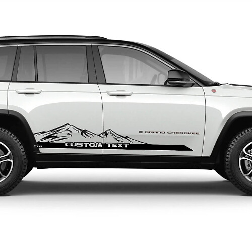 Mountains Custom Doors Stripes Vinyl Decal for Jeep Grand Cherokee Trailhawk