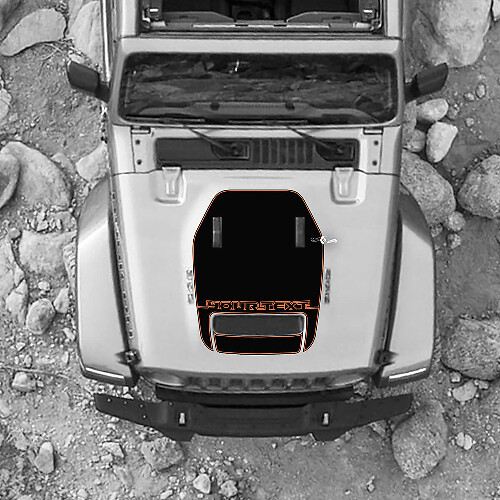 Hood For 2021 2022 2023 Jeep Mountains Wrangler Logo Rubicon Sticker Graphics Vinyl SupDec Design 2 Colors
