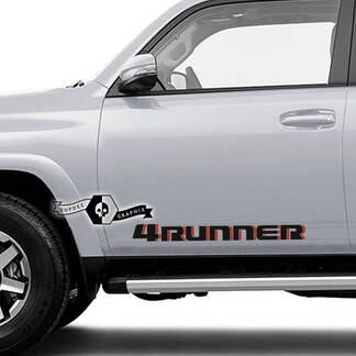 2x 4Runner 2023 Side Door Vinyl Mountain Decals stripe Stickers for Toyota 4Runner TRD
