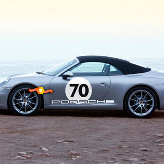 Porsche Heritage Design for the New 911 Speedster Side Doors Stripes Kit Decal Sticker Bold
