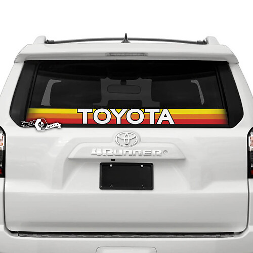 Vintage Style Logo Rear Window Vinyl Decal for Toyota Trucks