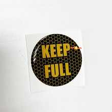 Keep Full Honeycomb Yellow Fuel Door Insert emblem domed decal for Challenger Dodge
 3
