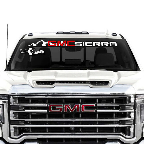 Mountain Style Windshield Banner Vinyl Decal For GMC Sierra 2500HD 