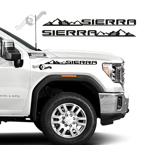 Mountain Style Side Stripes Vinyl Decals Pair for GMC Sierra 2500HD