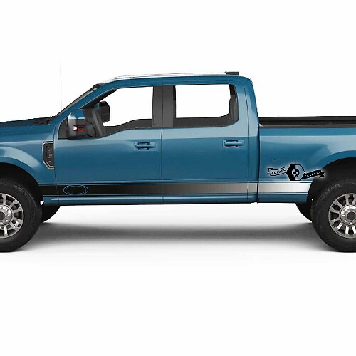 Gradient Stripes Rocker Panel Vinyl Decals for Musclecar Super Duty