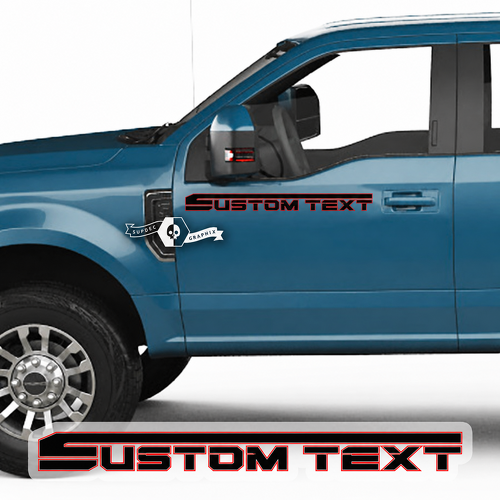 Doors Stripes 2 Colors Decals for Musclecar Super Duty