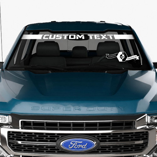 Windshield Logo Lines Decals for Musclecar Super Duty