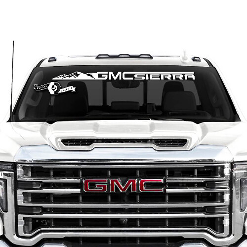 Mountain Windshield Banner Vinyl Decal for GMC Sierra 2500HD