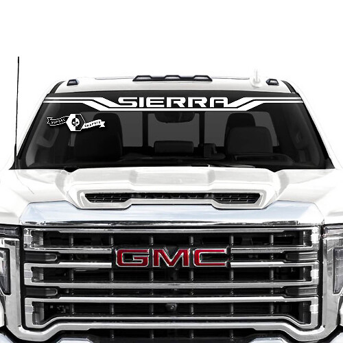 Sierra Windshield Banner Vinyl Decal for GMC Sierra